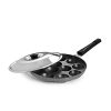 CELLO Non-Stick 12 Cavity Appam Patra Single Handle with Stainless Steel Lid