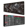 Ant Esports Dual Sided Atlas and Excel Shortcuts Mousepad Gaming Extended Mousemat for Mouse Keyboard Stitched Edges Waterproof Non-Slip Base Mousepads for Office Home Shop Gaming Extra Large_Black
