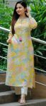 kc fashion Women Floral Print Straight Kurta(Multicolor)
