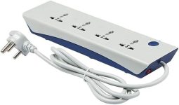 HAVELLS Spikestar Spikegaurd ( 2 mtr) 4 Socket Extension Boards(White, 1 m)