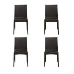 Cello Kraft Garden Chair, Set of 4 (Pearl Brown) | Strong and Durable | Easy to Clean | Chair for Living Room, Bed Room, Kitchen, Office Room, Outdoor | 3 Years Warranty