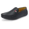 Men Round-Toe Slip-On Loafers Black