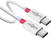 Callmate USB Type C Cable 2 A 1.5 m A 2.0 Tough Unbreakable Braided Nylon(Compatible with For All Smart Phones, White C To C, One Cable)