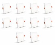Crompton Star Lord 3IN1 | Recessed Downlighter | 5W | Square | 3IN1 Mood Lighting | Multi-colour | Pack of 10 | False Ceiling mounted | BIS Safe Wire