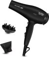 Ikonic Professional Ultra Light 2000 | 2 Speed & 3 Heat Settings with Cool Shot | Sonic Technology Hair Dryer(2000 W, Black)