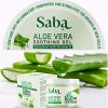 Saba 99% Natural Pure & Organic Aloe Vera Gel Non Sticky Multi Purpose Face, Skin and Hair – Vegan, Sun burn relief, Hydrating Moisturizing 260 gm (Paraben free)