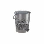Nayasa Funk Pedal Bin – 6 Ltrs | Garbage Waste Bin With Lid and Handle | Kitchen-Bathroom Dustbin | Strong & Durable Plastic | Grey