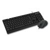 Lapcare E9 Wired Keyboard and Mouse Combo | 104 UV Coated Keys, Spill Resistant | Slim & Ergonomic Design | USB Plug & Play | 1000 DPI Optical Mouse for Home & Office (Black)