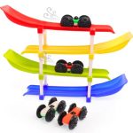 Storio Ramp Racer Toy with 4 Cars, 4 Ramps and Race Tracks | Best Gift for 1, 2, 3 Toddlers, Boys & Girls Kids – Educational Vehicle Toys