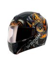 WROGN Fuse Motorbike Helmet(Black Orange)