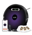 ILIFE V3s Max Robotic Vacuum & Mop, 40 Days Dust Storage Bag & Washable Dustbin, 3000Pa, Best for All Indian Flooring, Pet Hair Friendly, Wi-Fi & GH, Alexa, Cleans Up to 2000 sq. ft.