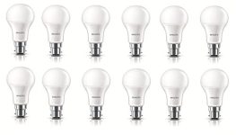 Philips Ace Saver 10.5W B22 LED Bulb,Cool Day Light,Pack of 12
