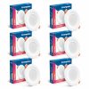 Crompton Star Lord JBNXT Junction Box Downlighter | 5W | Round | Natural White | Pack of 6 | Junction Box | Cutout: 3 inch, 75 mm | For use in halls, bedroom, kitchens, office, stores
