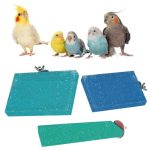 Square Sand Platform Made of Natural Wood, Combo of Three (3 * 4, 6 * 4.5 & 2 * 5.5 inches) Rectangle Shaped Perch Stand, Cage Accessories, Gym, Playful Toy, Suitable for Birds, Parrots, Budgies