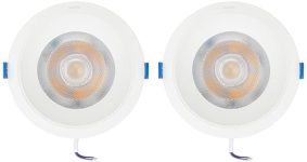 PHILIPS 18 Watt White Reflector LED Ceiling COB Round Spot Light with Focused Beam | Cut Out: 138mm | Warm White, Pack of 2 (Deco Bright)