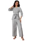 Libas Grey Printed Cotton Night Suit