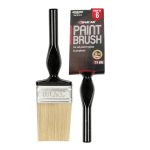 Spartan 75mm Wall Paint Brush Super Sturdy Bristles Premium Brushes & Wooden Handle, Professional Brush Set, Long-Lasting Painting Brush for DIY & Pros for Flawless Finishes (Set of 6, Black)