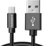 Ambrane Micro USB Cable 3 A 1 m ACM-1 1m(Compatible with Tablets, Mobiles, Black, One Cable)