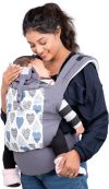 LuvLap Adore Baby Carrier with 2 carry positions, for 6 to 24 months Baby Carrier(Grey, Front Carry facing in)