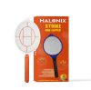 Halonix Bug Zapper Anti-Mosquito Racquet, Insect Killer Bat with Rechargeable 400 mAh Battery | Mosquito bat | Fly swatter | Orange