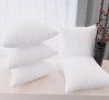 Flipkart SmartBuy Back Microfibre Stripes Cushion Pack of 5(White)