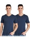 Amazon Brand – Symbol Men’s Solid Regular T-Shirt (Pack of 2) (SS20SYMTEE35-D_Blue M)