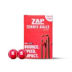 ZAP Supertuff Hard Tennis Cricket Ball (Red, Pack of 2) | Heavy Duty Tennis Ball for Box Cricket, Outdoor & Indoor Tennis Matches | Xtra Durable Rubber Material, Ideal for Practice & Casual Play