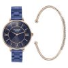 Sonata Poze Quartz Blue Dial Blue Metal Strap for Women-SP80080KM01WF