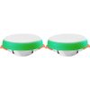 Orient Electric Polycarbonate Rainbow Recess Downlighter 6W, (White & Green – Pack Of 2)