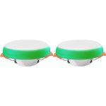Orient Electric Polycarbonate Rainbow Recess Downlighter 6W, (White & Green – Pack Of 2)