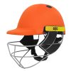 DSC Avenger PRO Premium Cricket Helmet for Men & Boys (Fixed Spring Steel Grill | Back Support Strap | Neck Guard |Lightweight| Size: Large (Orange)