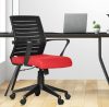 Da URBAN® Bella Mid-Back Revolving Mesh Ergonomic Chair for Home & Office with Tilt Lock Mechanism, Armrest & High Comfort Seating (Red)