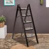 amazon basics Clamber Max – Non-Trip and Flat-Foldable Step Ladder, with Anti-Skid Steel Steps, 5 Steps (Steel, Matte Black)