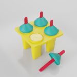 Clazkit Plastic 4 Cavity Reusable Ice Pop Makers, Homemade Popsicle/Frozen Ice Cream/Kulfi Candy for Children & Adults Set of 1 – Multicolor, 11L x 11W x 15H cm