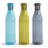HW HomeWiz Kitchen Plastic Water Bottle I Water Bottle 1 Ltr | Ideal For Kitchen Home Gym Office Travel Small Fridge For Room | Unbreakable & Leak Proof I BPA Free | Set Of 3 Water Bottles, Assorted