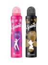 SpinZ New Exotic & Black Magic Aerosol Perfumed Deo For Women, Long Lasting Freshness,200Ml X 2 (Pack Of 2)