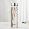 Borosil Artisan Series Prism 500 ml Wide Mouth Glass Bottle with Metal Lid | 100% Borosilicate, Fridge Safe, Leakproof, Easy to Carry | Store Water, Lassi, Juice, Smoothies | Dishwasher Safe