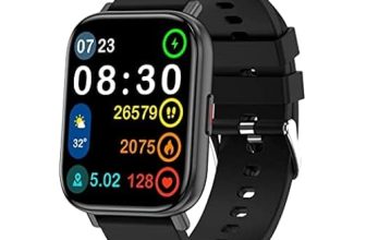 Hungama HiLife G1 Bluetooth Calling Smartwatch with 1.75″(4.4cm) Full Touch HD Display, Built in Speaker and Mic, SpO2, Blood Pressure & Heart Rate Monitor,IP67 Waterproof, Multiple Watch Faces