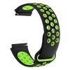 LIRAMARK 20mm Quick Release Soft Silicon Smart Watch Band Breathable Series Watch Strap for Smart Watches with 20mm lugs Width (Black & Green)