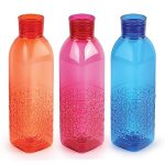CELLO Florence 1000ml | BPA Free, 100% food grade | Safe Plastic | Refrigerator Safe | Wide Mouth | Leakproof | Set of 3 Assorted