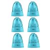 Lify Travel Shoe Bags, Portable Travel Shoe Tote Bags – Packing Organizers for Men and Women- Plain- Pack of 6 Piece