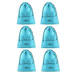 Lify Travel Shoe Bags, Portable Travel Shoe Tote Bags – Packing Organizers for Men and Women- Plain- Pack of 6 Piece