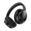pTron Studio Evo 70hrs Playtime Wireless Over Ear Headphones with HD Mic, Low-Latency Game/Movie/Music Modes, Punchy Bass, BT5.3, Dual Device Pairing, Voice Assistant & Type-C Fast Charging (Black)