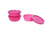 Signoraware Buddy Plastic Bowl Set, 300ml, Set of 3, Pink