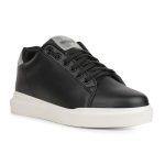 Liberty Leap7x FEMINA-4E Lacing Casual Sneakers for Women with Rubber Sole|PU Upper|Memory Foam Insole|Stylish & Comfortable|Breathable, Lightweight & Flexibility|Shock Absorption (Black – 39 EU)