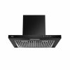 Glen 60 cm 1100 m³/hr T-Shape Kitchen Chimney || Baffle Filter||easy clean ||(Hood Kona, Push Buttons Control,Black)