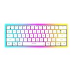 Ant Esports MK1500 Mini 60% Pro RGB Wireless Gaming Keyboard with Membrane Switches for PC / Mobile / Tablets / Laptop / TV’s- White