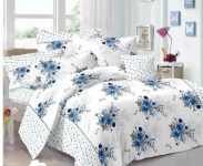 BLUEDOT 160 TC Microfiber Double Floral Flat Bedsheet(Pack of 1, Multicolor)