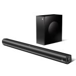boAt Aavante 2.1 1200 (2025), 120W Signature Sound, 2.1 CH w/Wired Subwoofer, BT v5.4, Multiple Ports, EQ Modes & Remote Control, Bluetooth Sound bar, Home Theatre Soundbar Speaker (Premium Black)