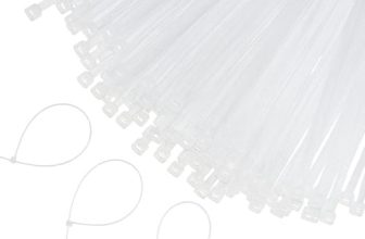 MAXXION® Teeth Grip Nylon Self Locking Cable Ties, Black (200 mm x 3.6 mm, 8 inch, Pack of 200) – Heavy Duty Strong Zip Wire Fastener Organizer Tie